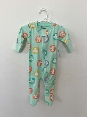 Monica + Andy Disney Newborn Footie Pajamas Mickey Minnie Print. NWT